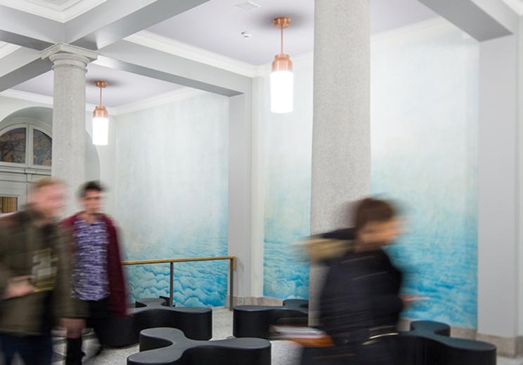 Werk 3: Über den Wolken 1982 Restauriert 2013 6 Wandbilder Sgraffito Alfred Hofkunst (1942 – 2004)