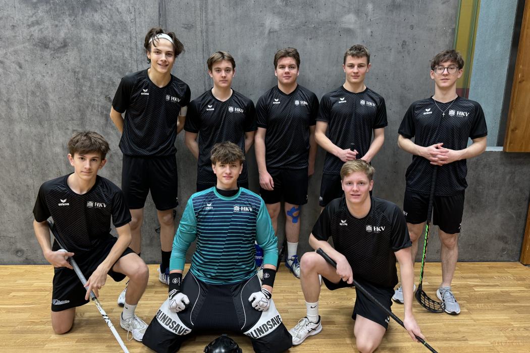 Das Unihockeyteam der HKV Aarau