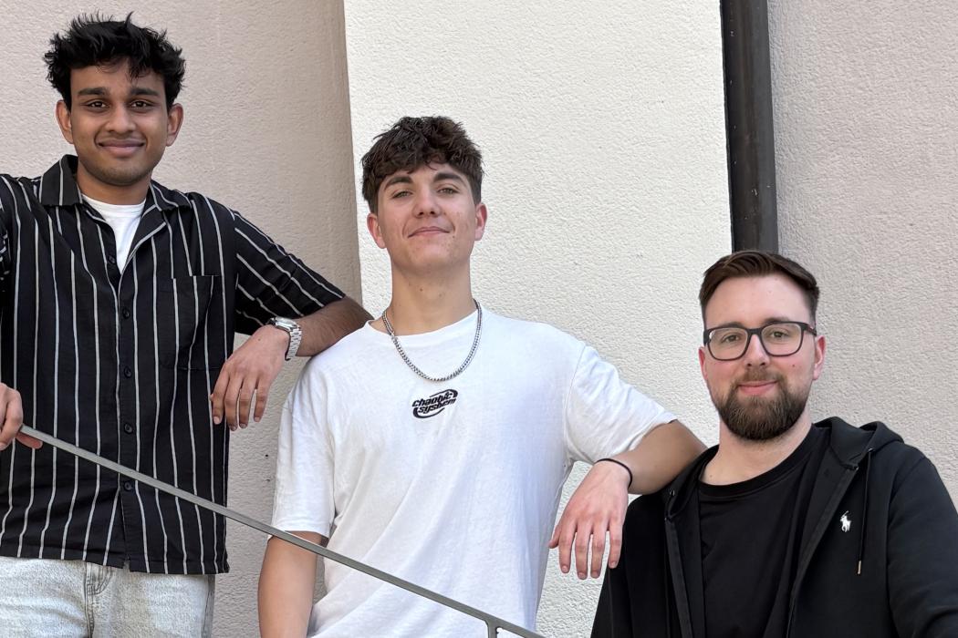 Karthick, Sotiris und Federico schliessen demnächst ihre Ausbildung ab.