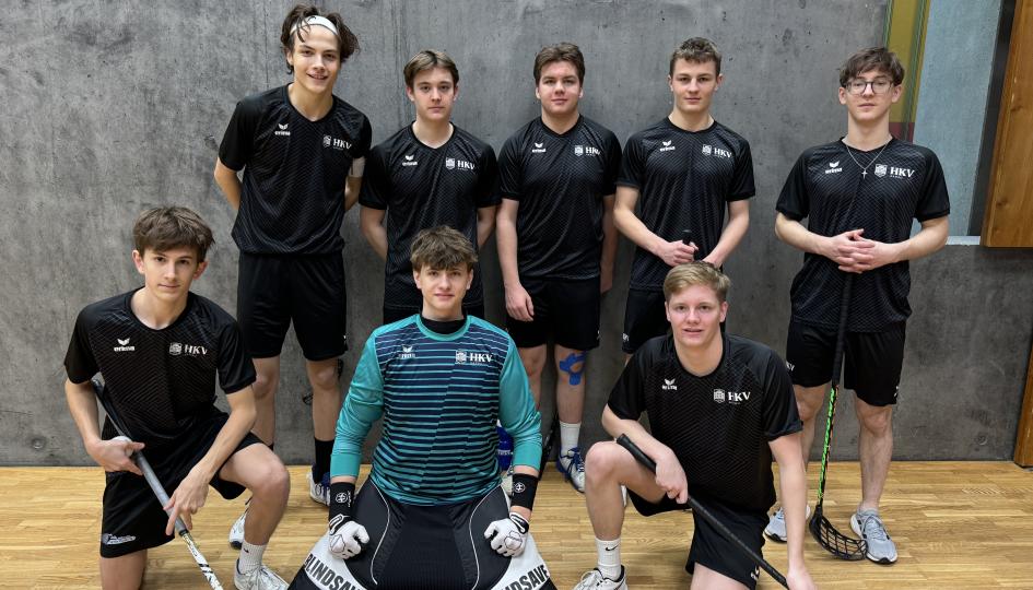 Das Unihockeyteam der HKV Aarau