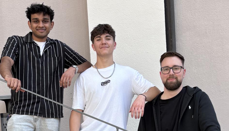 Karthick, Sotiris und Federico schliessen demnächst ihre Ausbildung ab.